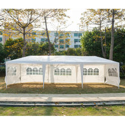 Winado 10' x 30' Party Tent Gazebo Wedding Canopy BBQ Shelter Pavilion With 5 Removable Sidewalls & Elegant Church (10'x30')