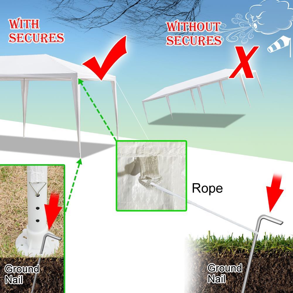 Winado 10'x30' White Outdoor Gazebo Canopy Wedding Party Tent 5 Removable Walls -5