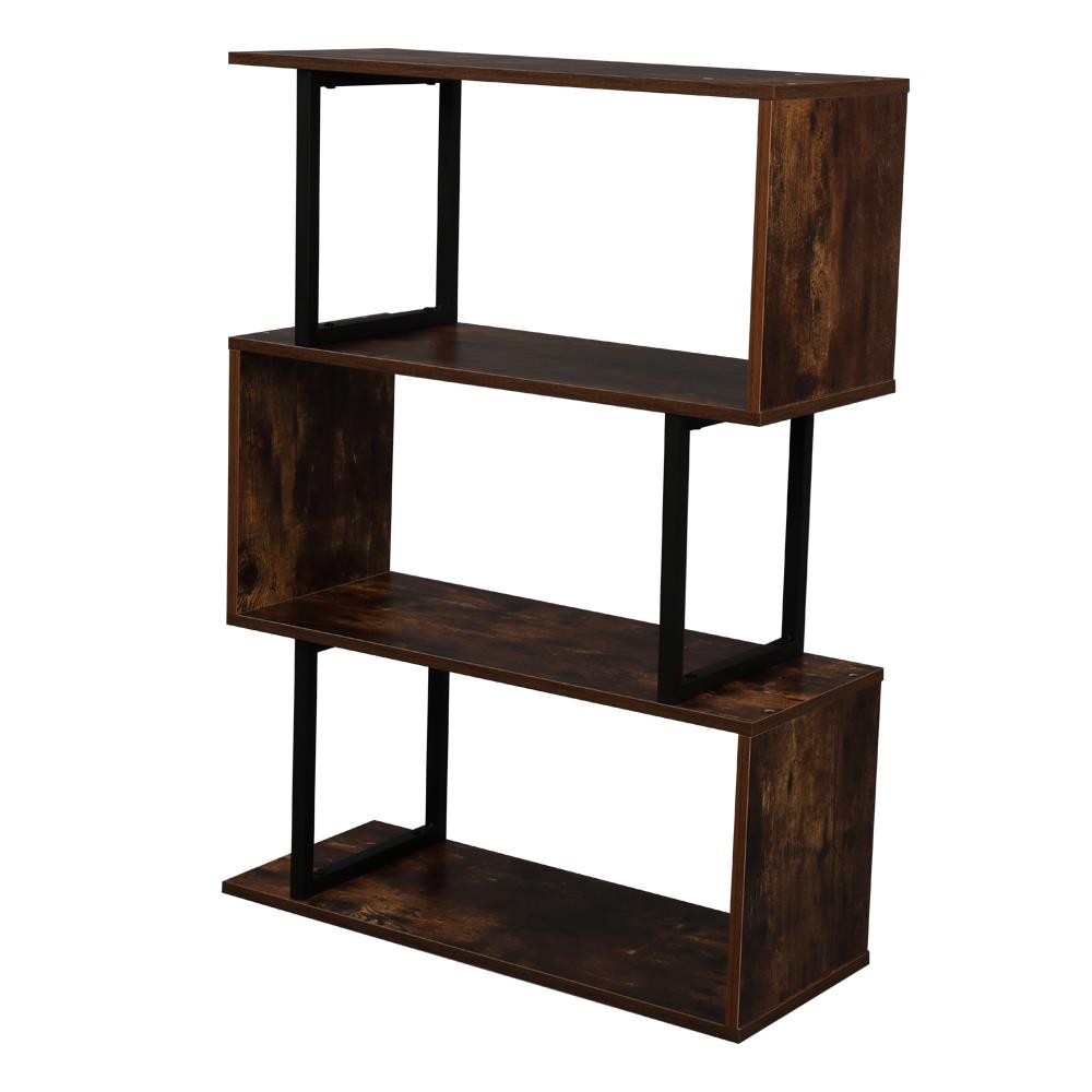 Winado Industrial Bookcase 3 Tier Wood, Easy To Assemble Bookcase