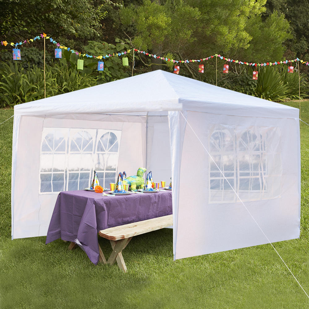 Winado Canopy Wedding Tent Outdoor Camping Gazebo Canopy with 3 Sidewalls Easy Set Gazebo BBQ Pavilion Canopy (10" X 10")