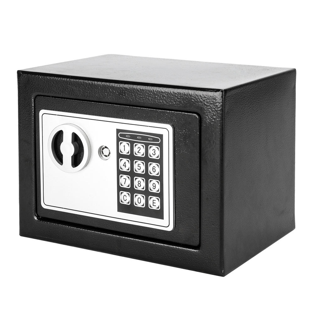 Winado 17E Home Use Electronic Password Steel Plate Safe Box Black