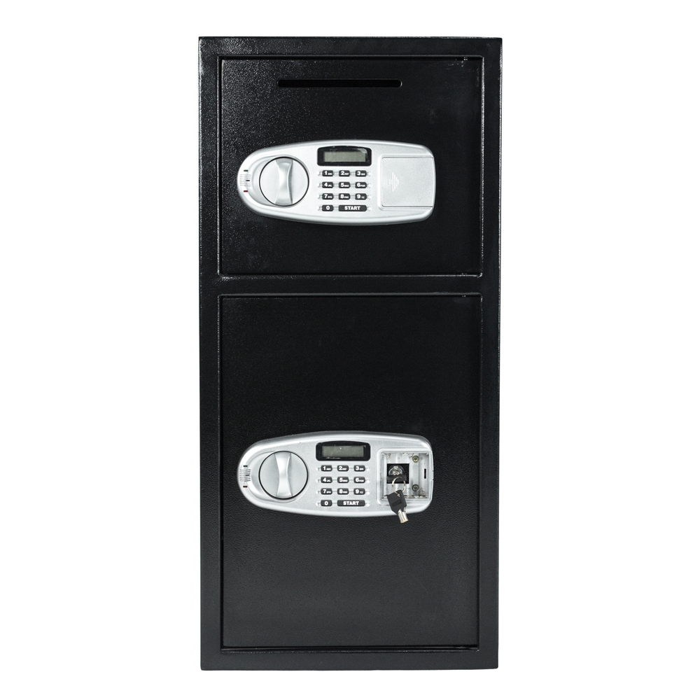 Winado 775*370*360mm Digital Keypad Double Depository Safe Black