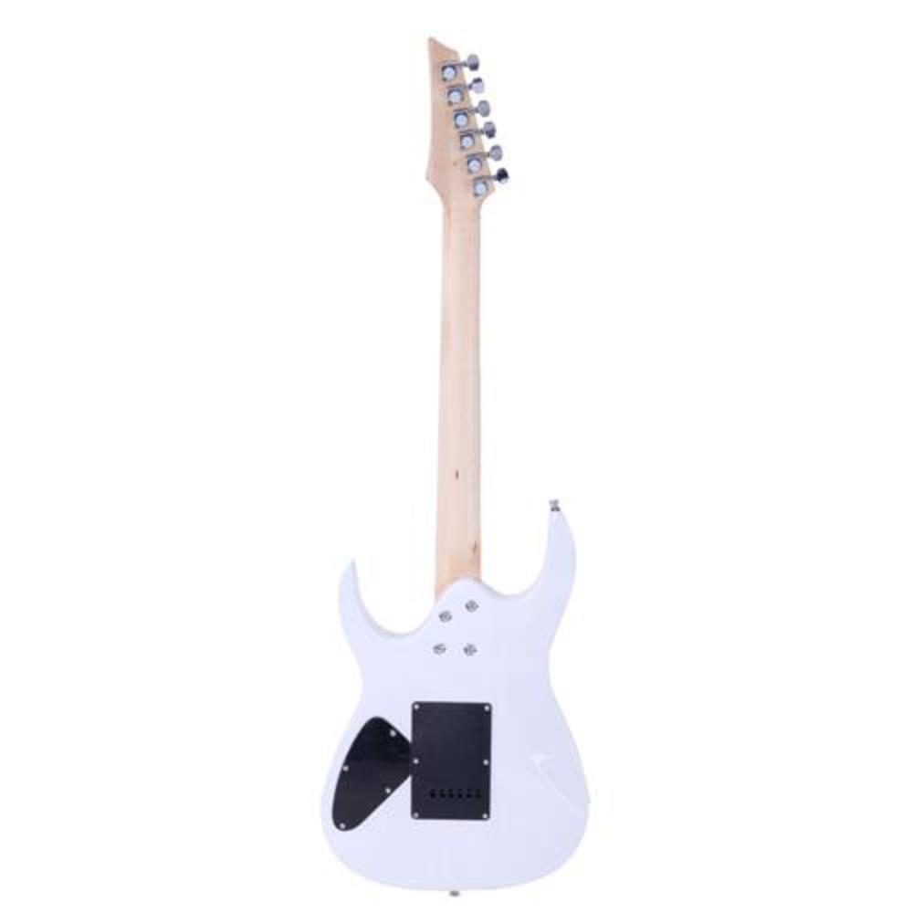 Winado Novice Entry Level 170 Electric Guitar HSH Pickup Bag Strap Paddle Rocker Cable Wrench Tool White
