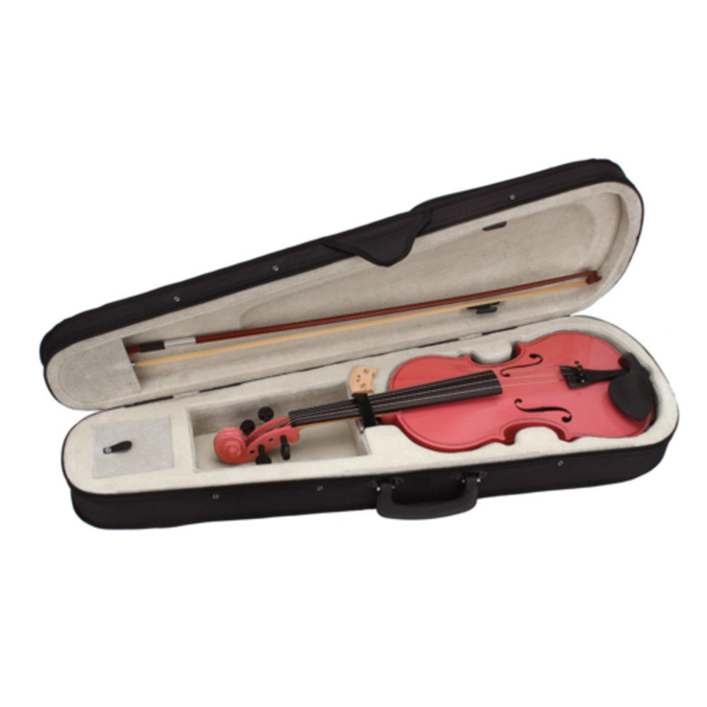 Winado New 4/4 Acoustic Violin Case Bow Rosin Pink