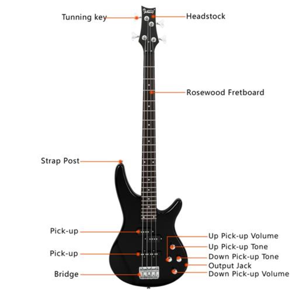 Winado Electric Bass Guitar Full Size 4 String