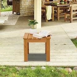 Winado Wooden Square Sofa Side Table End Table Patio Coffee Bistro Table