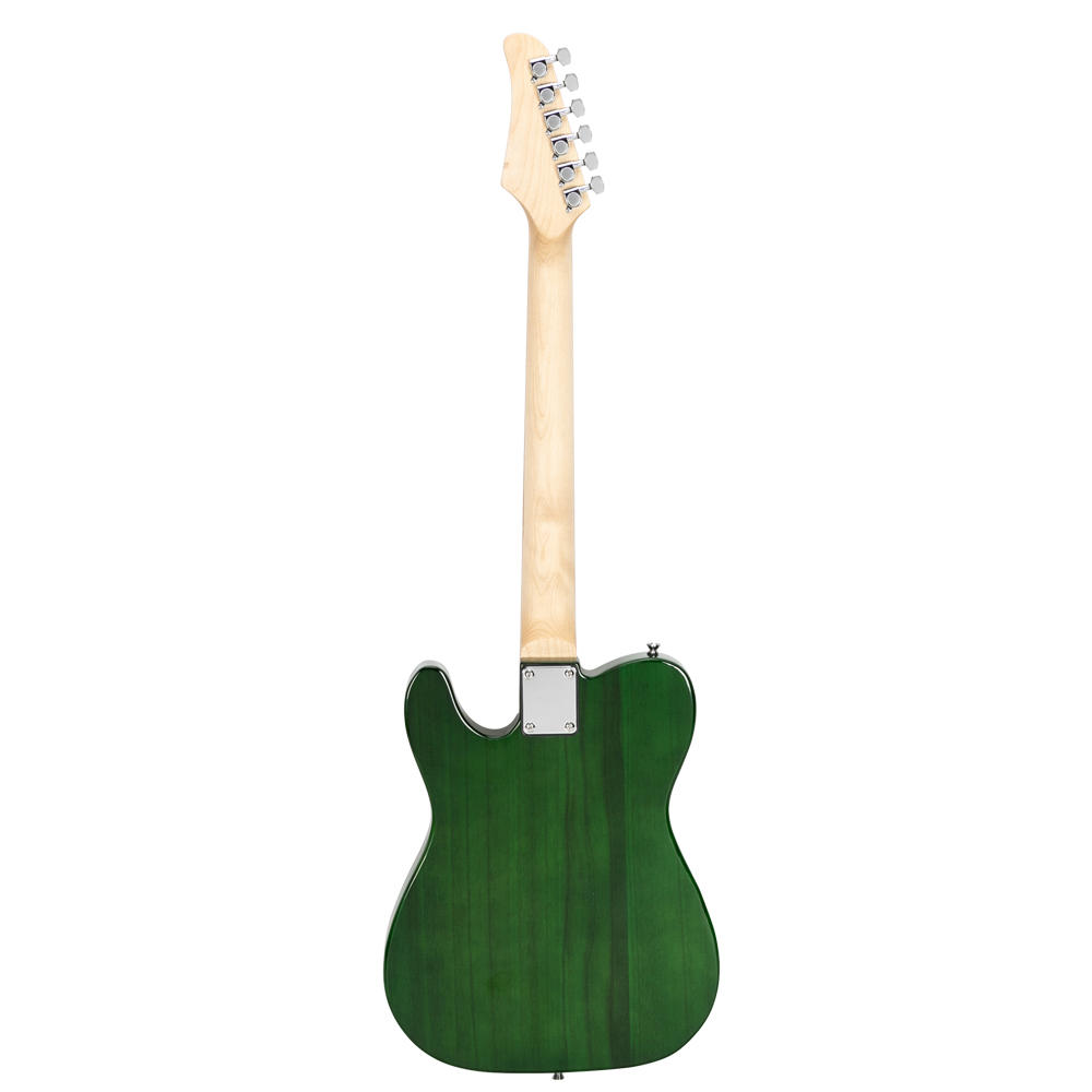 Winado Maple Fingerboard Electric Guitar (Green) Bag Strap Paddle Cable Wrench Tool