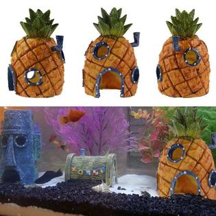 Besmall Spongebob Pineapple House Fish Tank Ornament Aquarium