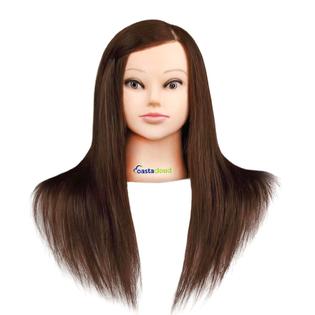 Besmall 24 Dark Brown 99 Natural Human Hair Mannequin Head