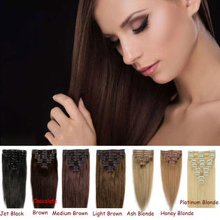 Florata 22 Inch 8 Pieces Hair Extensions 7a Remy Human Hair New
