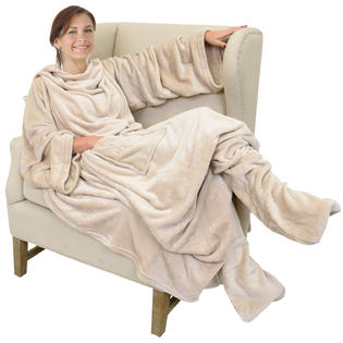 Catalonia Wearable Fleece Blanket With Sleeves Feet Catalonia Wearable Fleece Blanket With Sleeves Feet