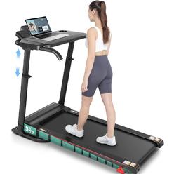 Generic 3 in 1 Foldable Treadmill with Removable Desk&Adjustable Height,Powerful Home/offie/Gym Incline Treadmill 300LBS Weight Capacity