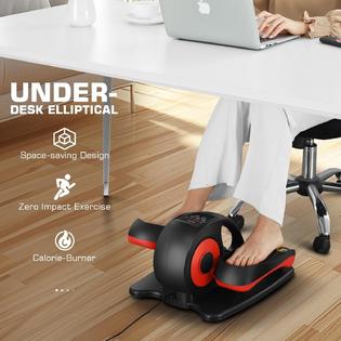 Under Desk Elliptical Machine Quiet Pedal Exerciser With Remote