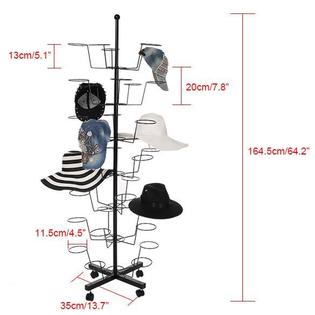 Firstbuy 7 Tier 35 Hat Cap Display Hat Rack Rotating Adjustable