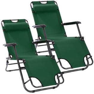 Firstbuy Fby0580c Set Of 2 Folding Recliner Lay Flat Patio