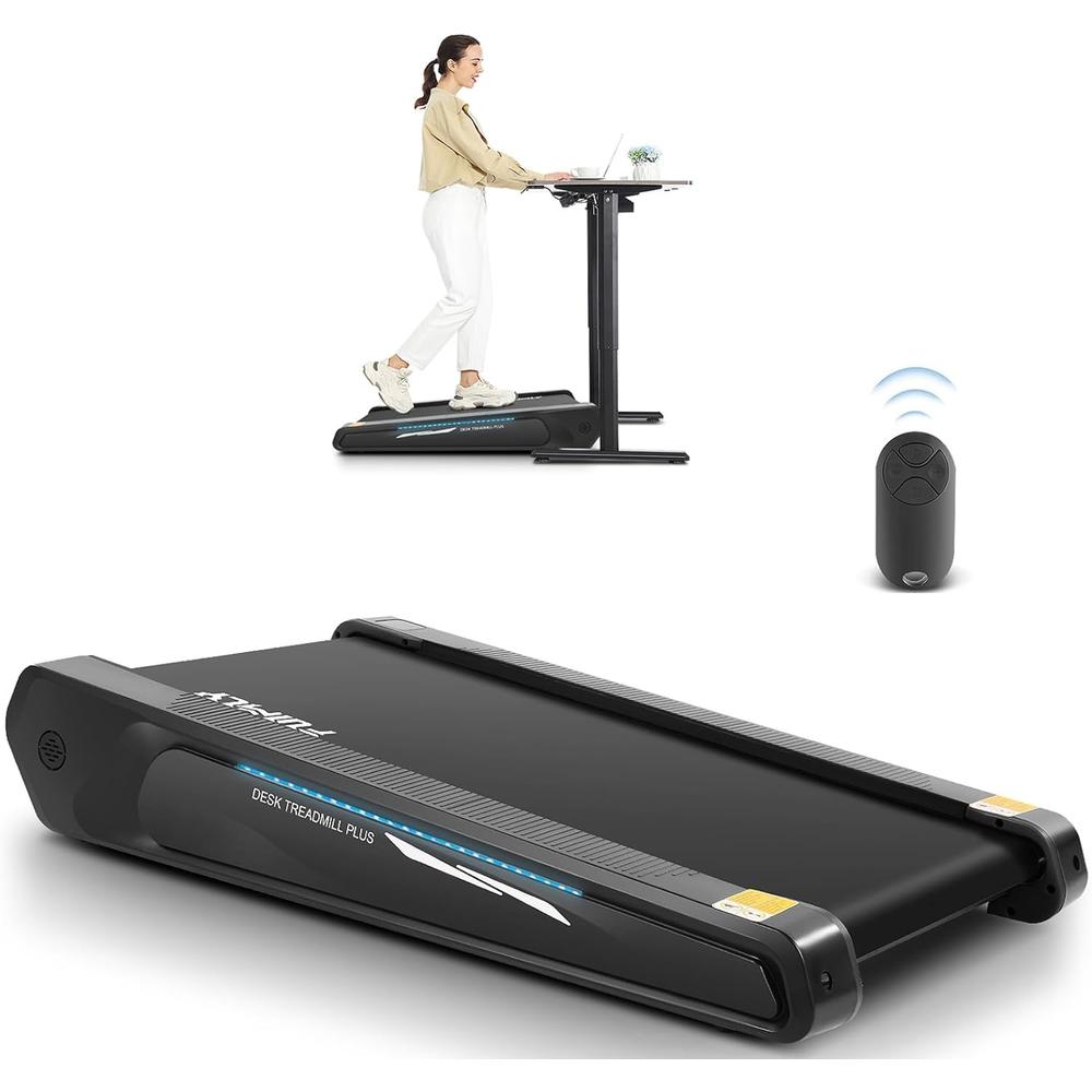 funmily 2.5HP Ultra-Quiet Smallest Compact Under Desk Walking Pad Treadmill W/Incline&Remote Control&LED Screen, 300lbs Weight Capacity