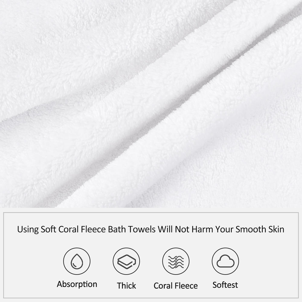 JML Microfiber Bath Towels 6 Pack, Bath Towel, Hand Towel, Washcloth, Soft & Fast Drying