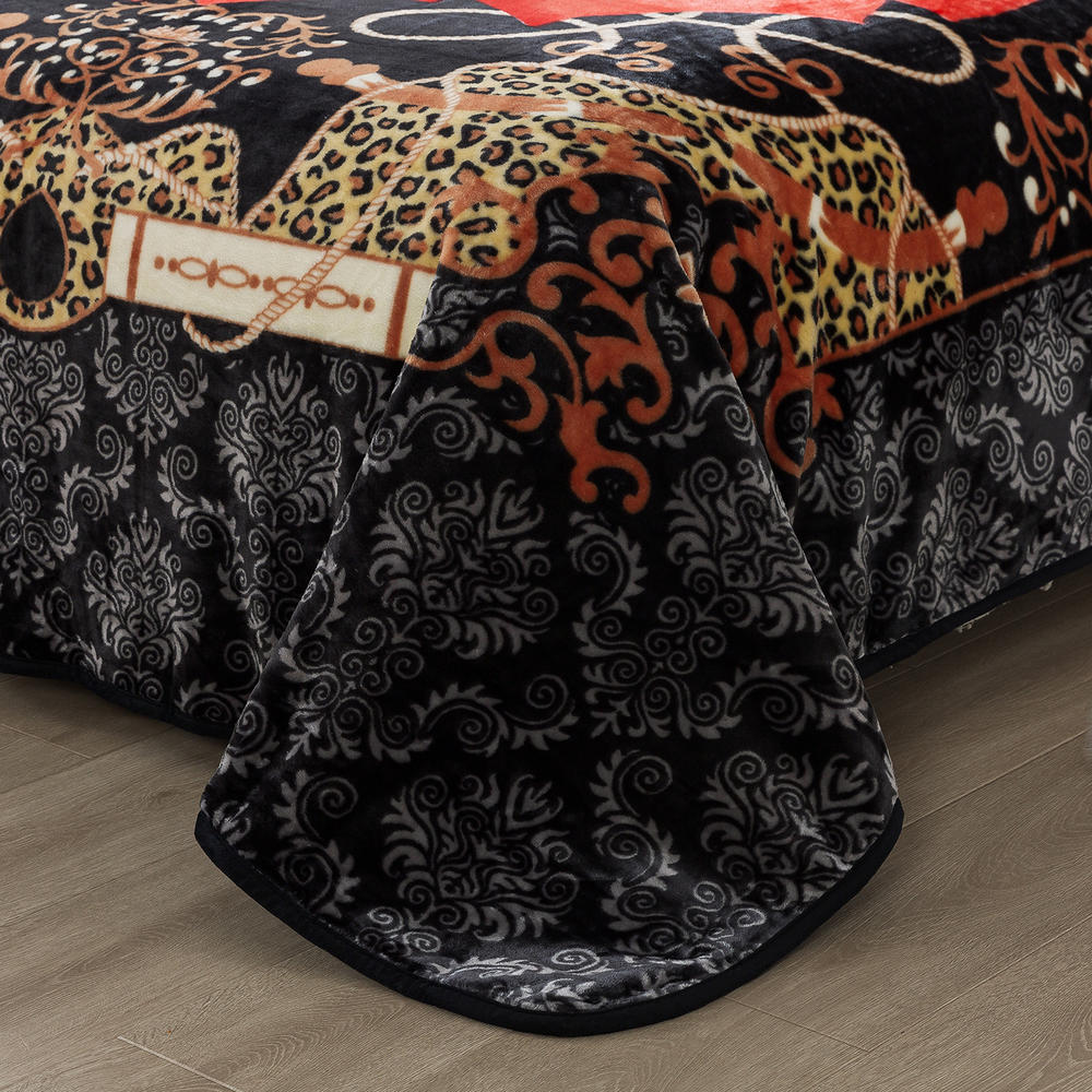 JML Fleece Blanket Queen , Korean Mink Bed Blanket , Single Ply Printed Blanket