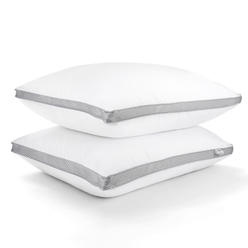JML 2 Pack Bed Pillows,Brushed Microfiber Gusseted Down Alternative Bed Pillows