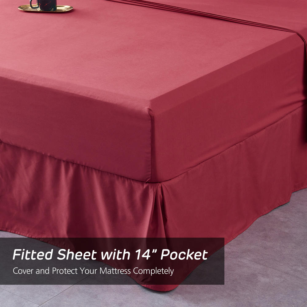 Haok Soft Comforter Set 6-8 Pieces Pinch Pleat Down Alternative Bed In A Bag