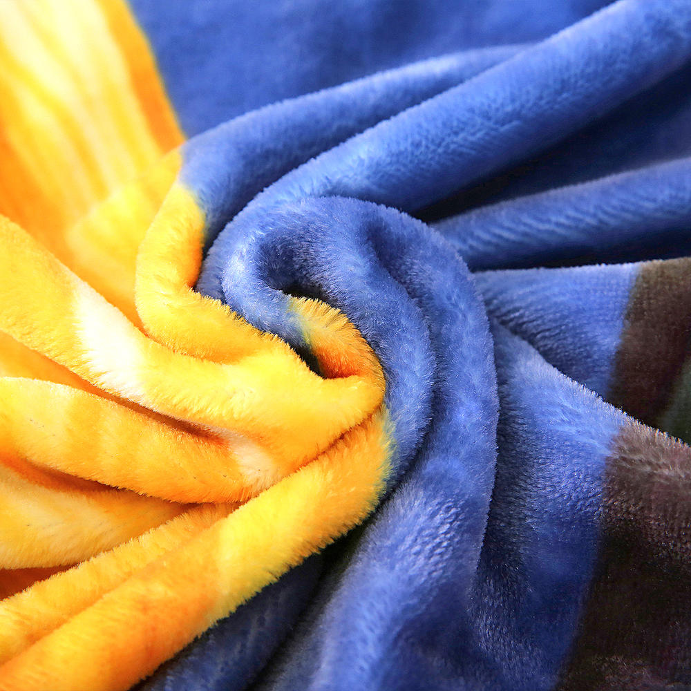 JML Soft 2 Sides Digital Printing Blanket,Heavy Flannel Bed Blanket For King Size 85"x 93", 8lb