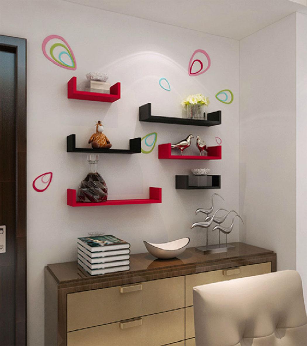 Nice Set Of 3 U Shape Floating Wall Shelves Storage Display Floating Wall Shelves Storage Display