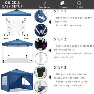 Cobizi Sl00010020 Limited Sale 10 X10 Pop Up Canopy Tent Commercial Portable Instant Foldable Shelter Gazebo For Outdoor Backyard Park Party