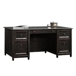 Sauder Office Port Executive Desk In Dark Alder Sauder Edge Water Executive Desk Estate Black Finish See Details For More Info