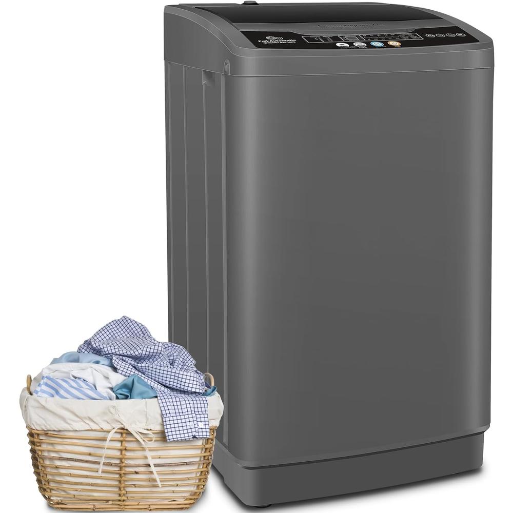 Nictemaw 17.8LBS Portable Energy Saving Washer,10 Programs&8 Water Levels Selections Home Silent Washing Machine with LED Display