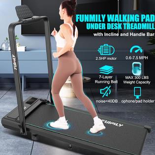 funmily 4-in-1 Incline Under Desk Treadmill, Walking Pad
