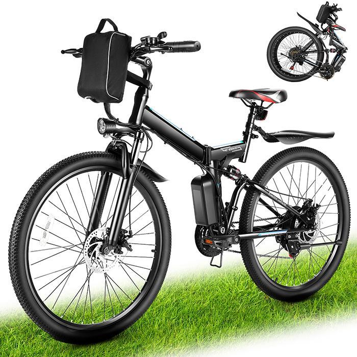 Vivi 350W 21 Speed 26"Outdoor Foldable Electric Mountain Bicycle