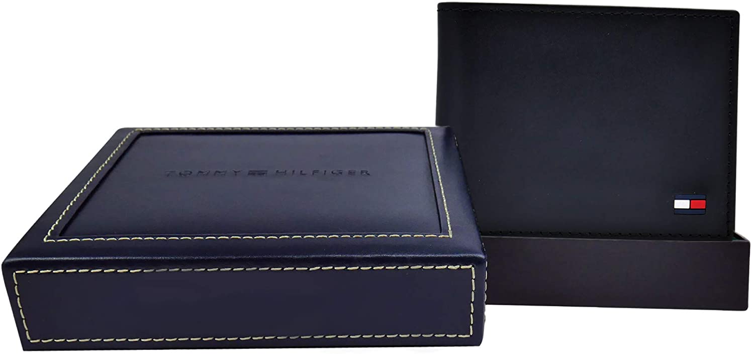 tommy hilfiger men's passcase billfold wallet with removable card holder navy tommy hilfiger men's passcase