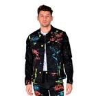Black denim deals jacket paint splatter