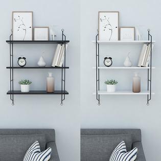 Hot Style 3 Tiers Rustic Floating Book Shelves Wall Mounted Hot Style 3 Tiers Rustic Floating Book Shelves Wall Mounted Storage Shelf Heavy Duty
