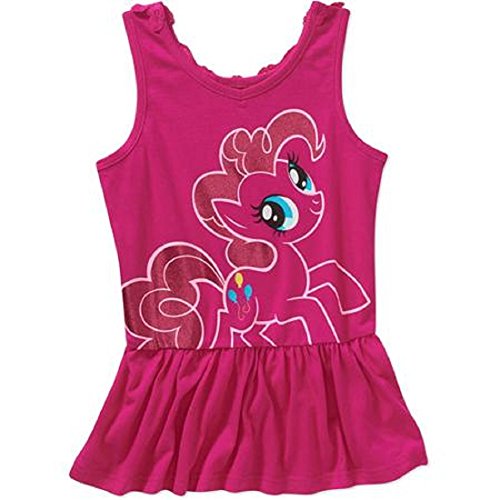 My Little Pony Big Girls' Crochet Trim Peplum Top Shirt Xs 4/5