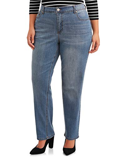 terra & sky Women's Plus Size Repreve Classic Straight Leg Jeans with ...