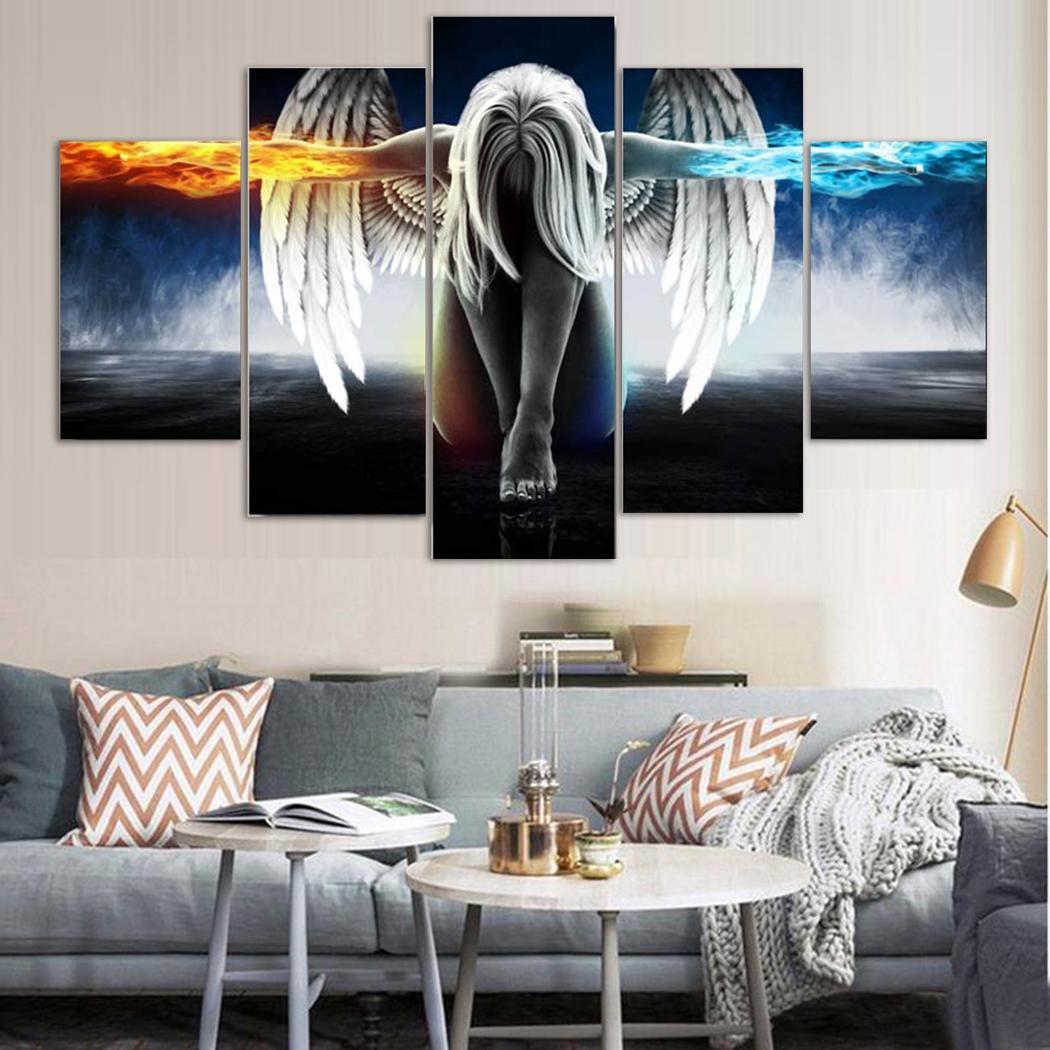 Hot Sale Angel Wings Pattern Painting Print Picture Home Wall