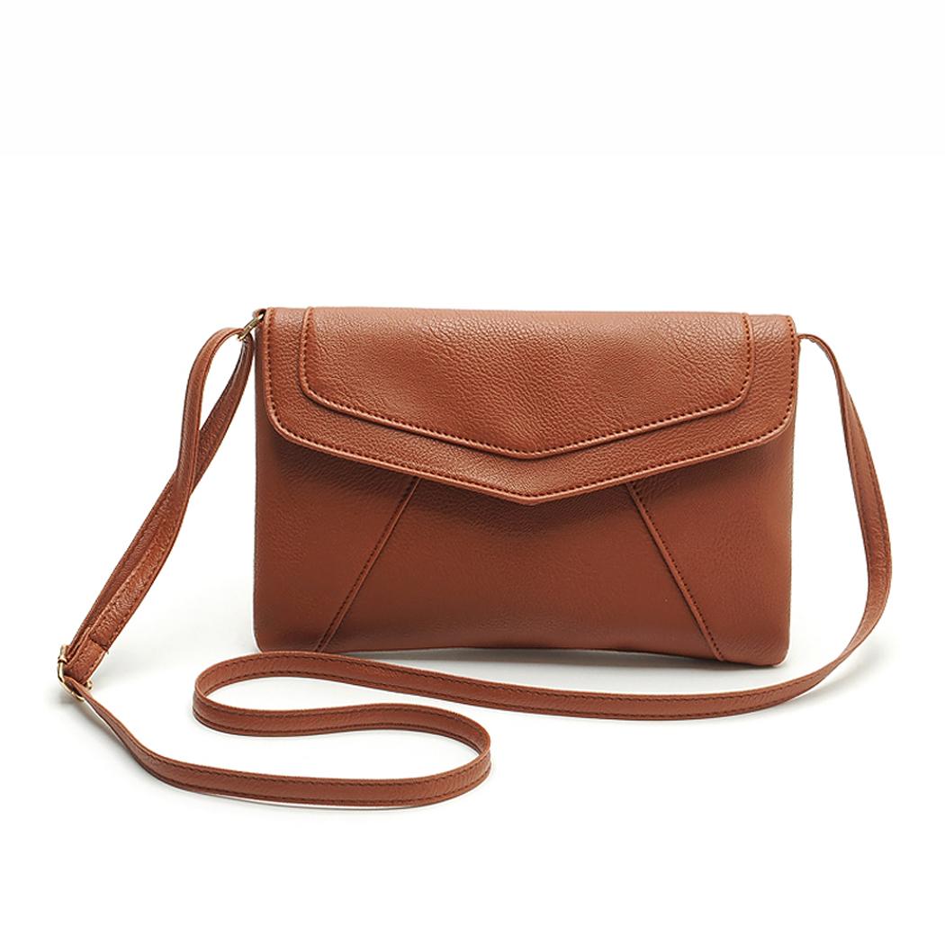 Shoulder Bags Handbags Wallets Sears Ping Women Las Soft Synthetic Leather Pure Color Small Shoulder Bag Hasp Closure Messenger Casual