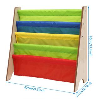 Bestvalue Kids Bookshelf Toy Storage Rack With Fabric Sleeves