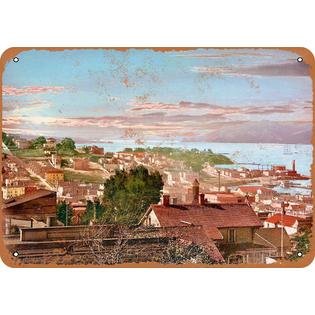Wall Color Signs 1897 Telegraph Hill San Francisco Vintage Look