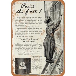 Wall Color Signs 1910 Dutch Boy White Lead Paint Vintage
