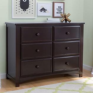 Delta Children Unisex Nursery 6 Drawer Double Dresser Dark