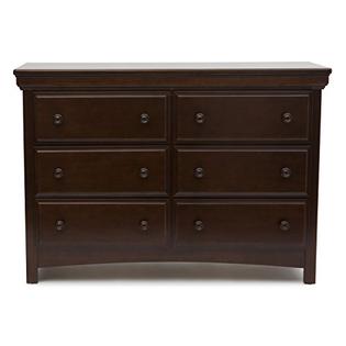 Delta Children Mcs Wood Unisex 6 Drawer Dresser Chocolate Brown