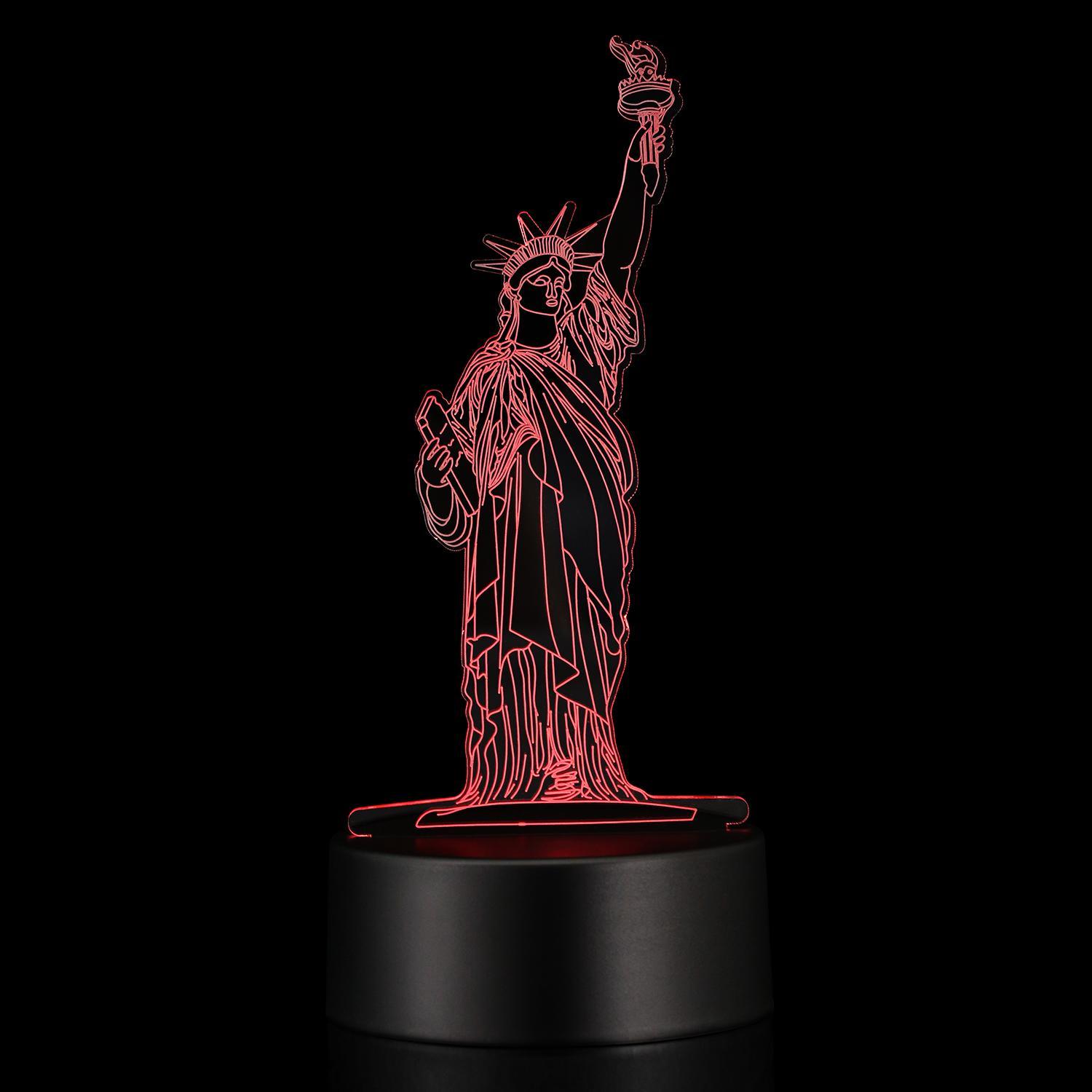 Newfashion Creative 3d Visualization Lamp Night Light Usb Table Desk Lamp 7 Color Changing