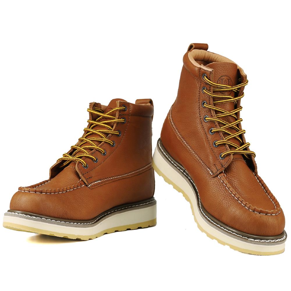 HANDPOINT Mens 6" Suretrack Soft Toe Slip Resistant Work Boots, Durable, Breathable, CK30-8494