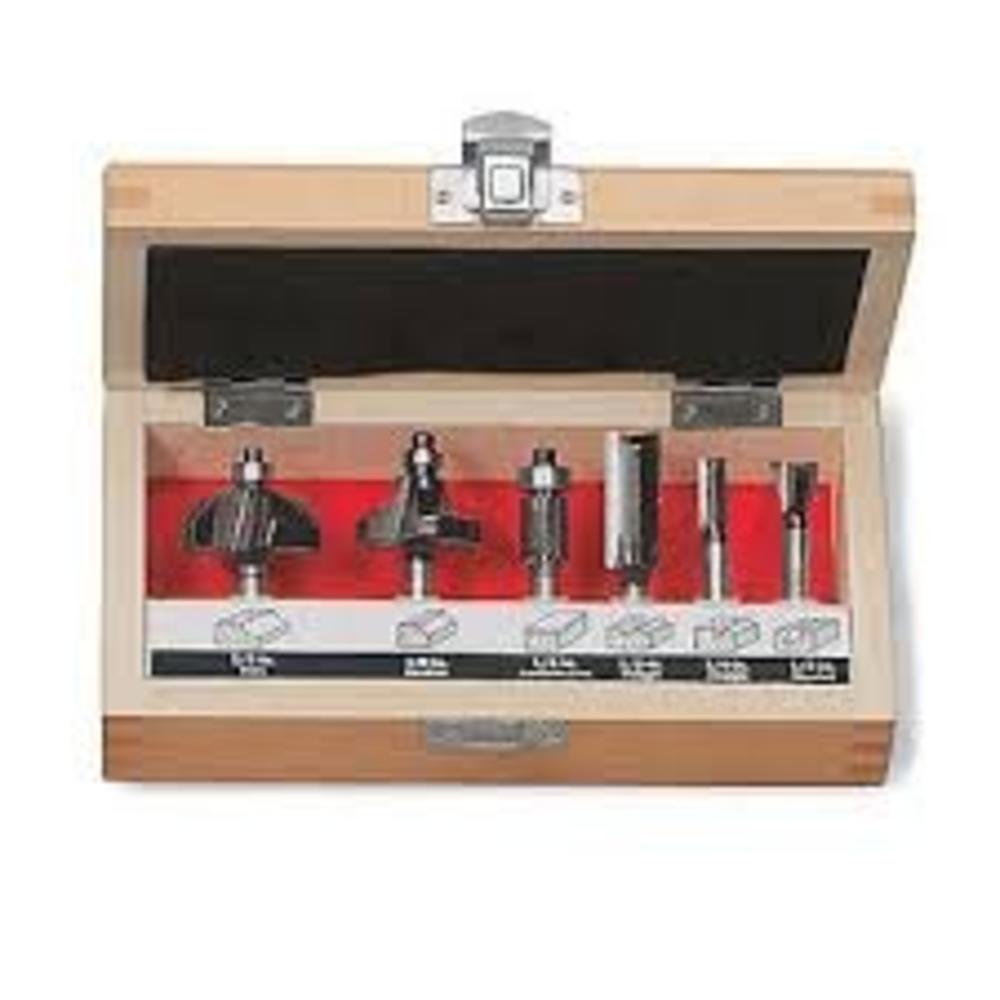 Craftsman Router Bit Kit Craftsman 6 piece Carbide-Tipped Router Bit Set with Wood Storage Case