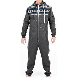 SkylineWears Men's Fashion Hooded Jumpsuit One Piece non Footed Pajamas