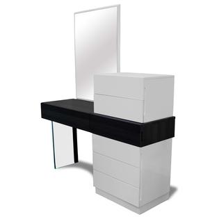 Best Master Furniture Ireland Modern White And Gray Vanity Dresser