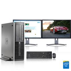 HP DC 3.0 GHz Core 2 Duo PC, 6GB, 250 GB HDD, Windows 10 Home x64, 19" Dual Monitor, USB Mouse & Keyboard