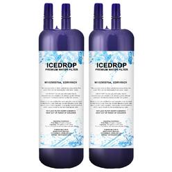 Ice Drop Refrigerator Water Filter Compatible With RFC3700A Aqua Fresh WF537 F17 Kenmore 9930 W10743248 EDR1RXD1A P4RFKB2 P5WB2L (2 Pack)